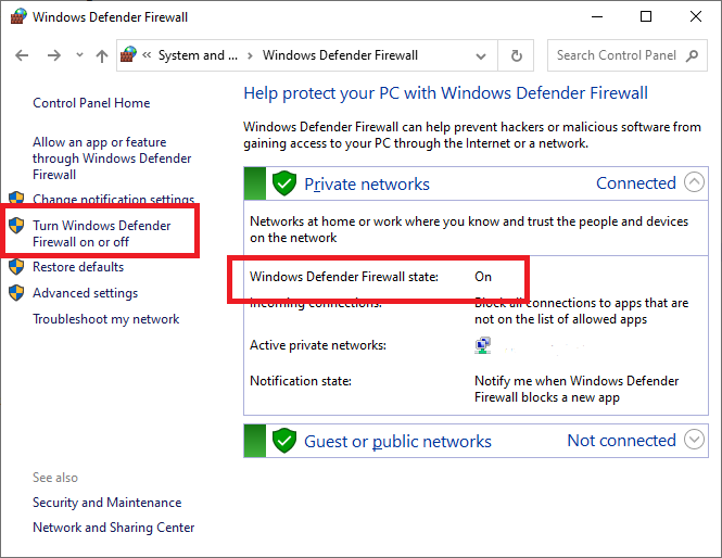 Turn On your Firewall