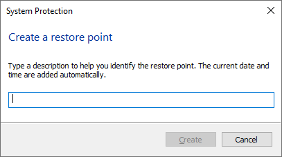 Create a Restore Point